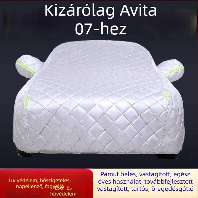 Avita 07-hez készült steppelt autóponyva, védelem jégeső, eső, fagy és hó ellen