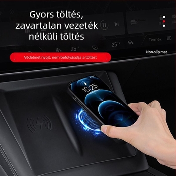 Tesla Model Y és Model 3 központi konzoljához belső fólia – ragasztóval történő telepítés, PP anyag