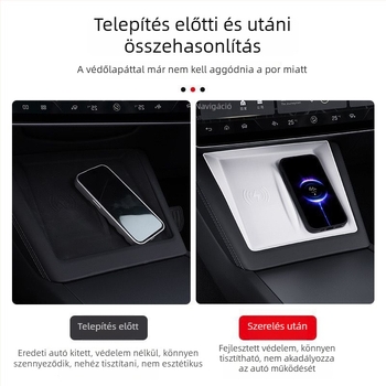 Tesla Model Y és Model 3 központi konzoljához belső fólia – ragasztóval történő telepítés, PP anyag