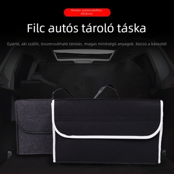 Autóhátfal szervező táska, összecsukható, többfunkciós rendező; anyagok: filc, Oxford szövet, nemszőtt anyag; márka: Mr. bao; termékkód: Trunk a1364