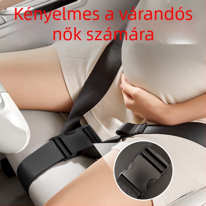 Várandós nők autóhoz készült biztonsági öve – pocak-támasz, ütközés elleni támogatás késői terhesség esetén