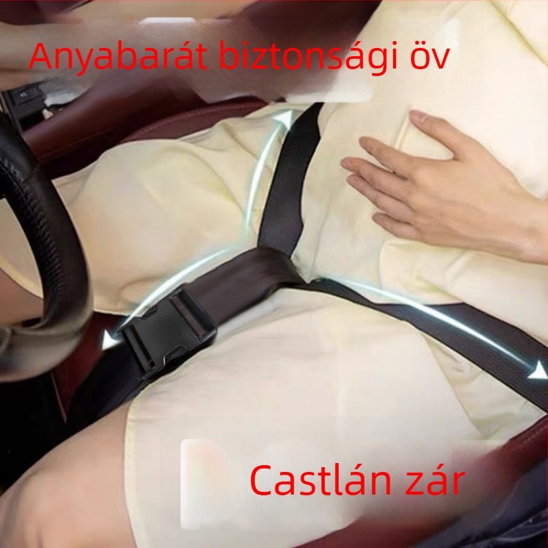 Várandós nők autóhoz készült biztonsági öve – pocak-támasz, ütközés elleni támogatás késői terhesség esetén