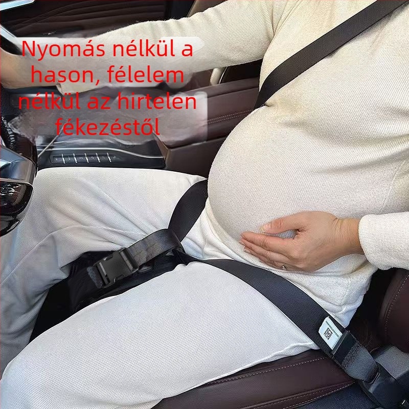 Várandós nők autóhoz készült biztonsági öve – pocak-támasz, ütközés elleni támogatás késői terhesség esetén