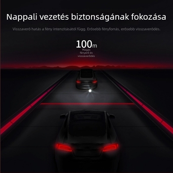 3D fényvisszaverő autójel-dísz személyre szabható szöveggel a biztonságosabb éjszakai vezetésért