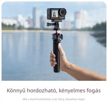 Kinyújtható monopod telefonhoz és kamerához — univerzális asztali állvány élő közvetítéshez és vlogoláshoz, ABS, max terhelés 1 kg, súly 180 g