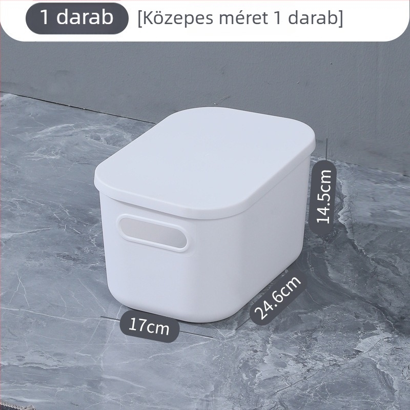 Baron Mehr műanyag PP5 tárolókosár, 12 L kapacitás, fedett, autó, nappali, hálószoba, iroda, konyha, fürdőszoba