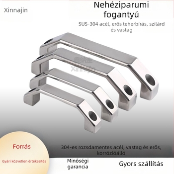 304 rozsdamentes acél, nehéz ipari ívelt anti-theft fogantyú szekrényajtóhoz, tükörfényes felülettel, vastított modell Lsh702/Lsh707