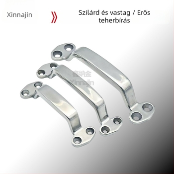 304 rozsdamentes acél, nehéz ipari ívelt anti-theft fogantyú szekrényajtóhoz, tükörfényes felülettel, vastított modell Lsh702/Lsh707