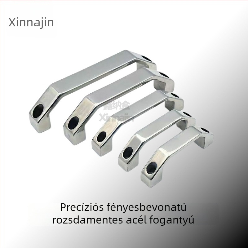 304 rozsdamentes acél, nehéz ipari ívelt anti-theft fogantyú szekrényajtóhoz, tükörfényes felülettel, vastított modell Lsh702/Lsh707