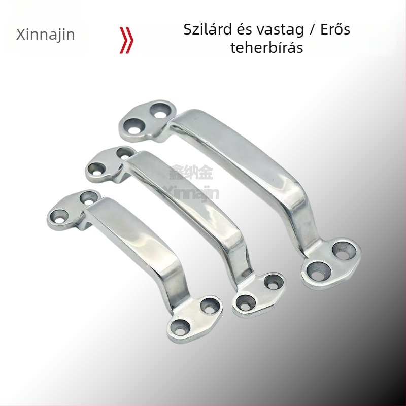 304 rozsdamentes acél, nehéz ipari ívelt anti-theft fogantyú szekrényajtóhoz, tükörfényes felülettel, vastított modell Lsh702/Lsh707