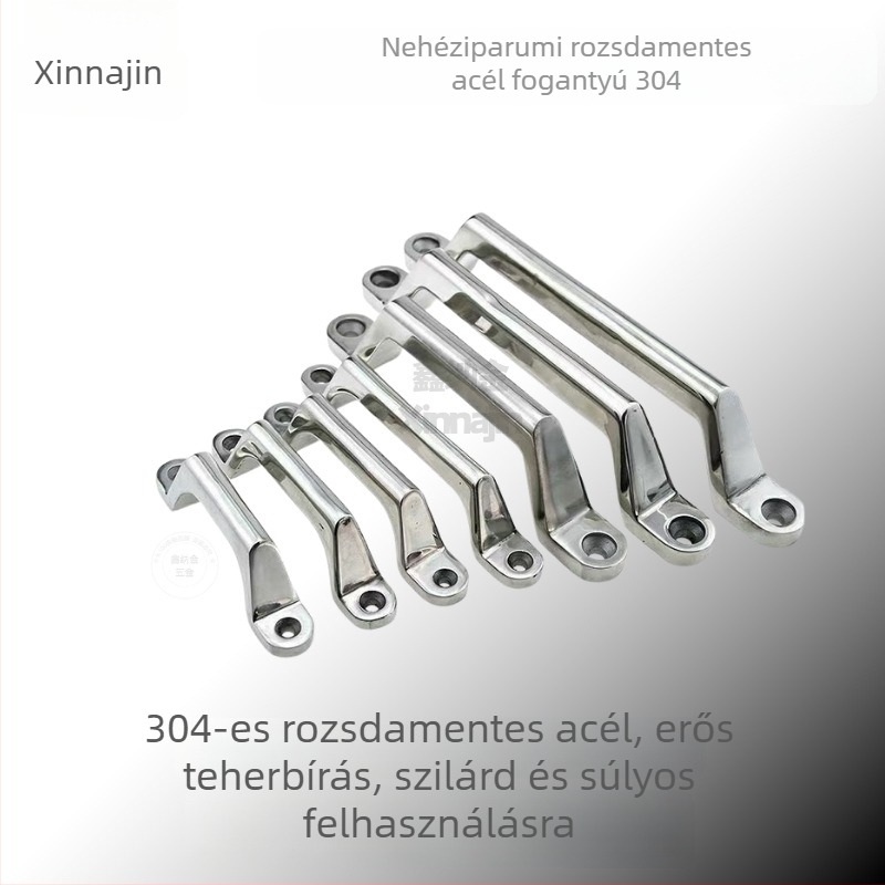 304 rozsdamentes acél, nehéz ipari ívelt anti-theft fogantyú szekrényajtóhoz, tükörfényes felülettel, vastított modell Lsh702/Lsh707