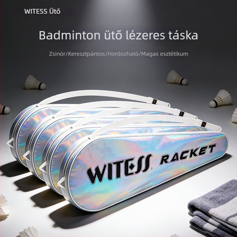 WITESS Tollaslabda ütő táska – Színes lézeres dizájn, vállon átvetős megoldás, vászon, vízálló
