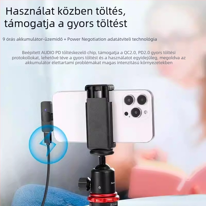 Boya BY-V10V20 Vezeték nélküli lavalier mikrofon mobil élő közvetítéshez