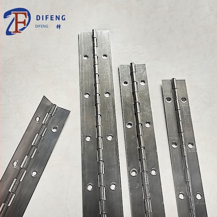 Rozsdamentes acél zongorapánt, H-formájú, csiszolt felület, modell: Stainless steel hinge, márka: Di Feng Hardware