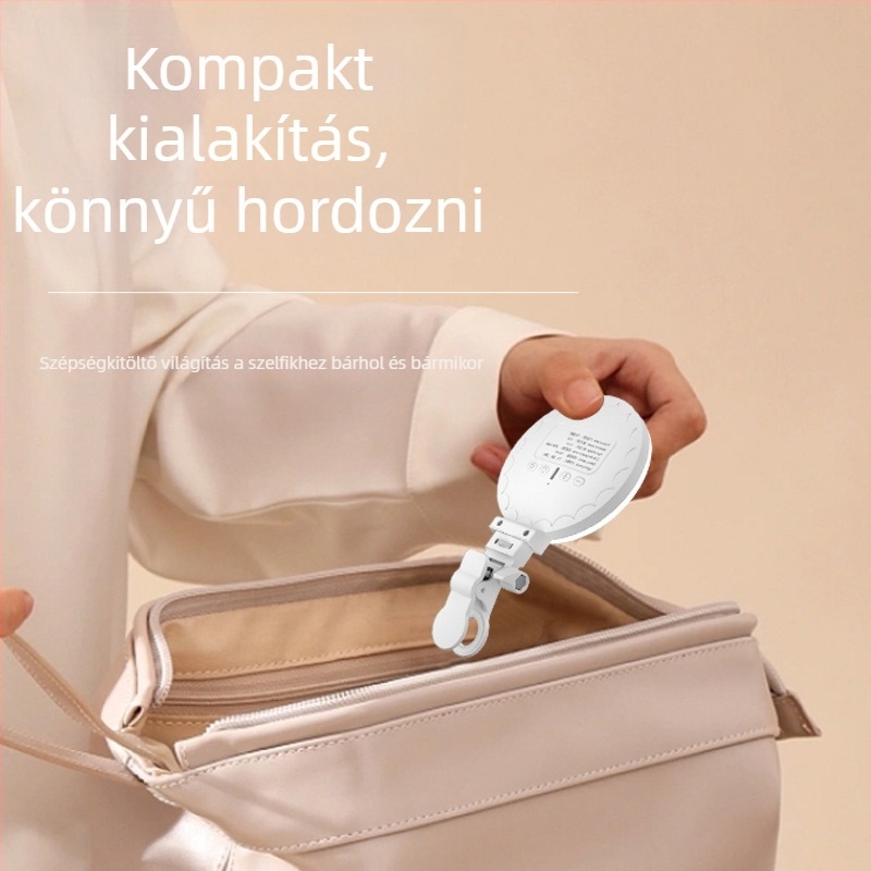 Mini LED lámpa a telefonhoz klipszelt — hordozható töltőfény, három színárnyalat, kézi használat, irodai/élő közvetítésre és selfie-re, 10W alatt