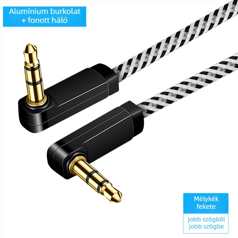 Aranyozott audio kábel, 3-vezetékes zománcozott réz, pamut hálózat (RoHS)