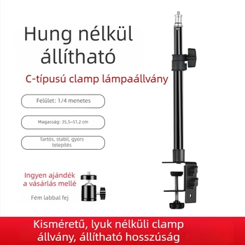 Állítható asztali fotózás állvány telefontartóval – alumínium ötvözet, Su Ben