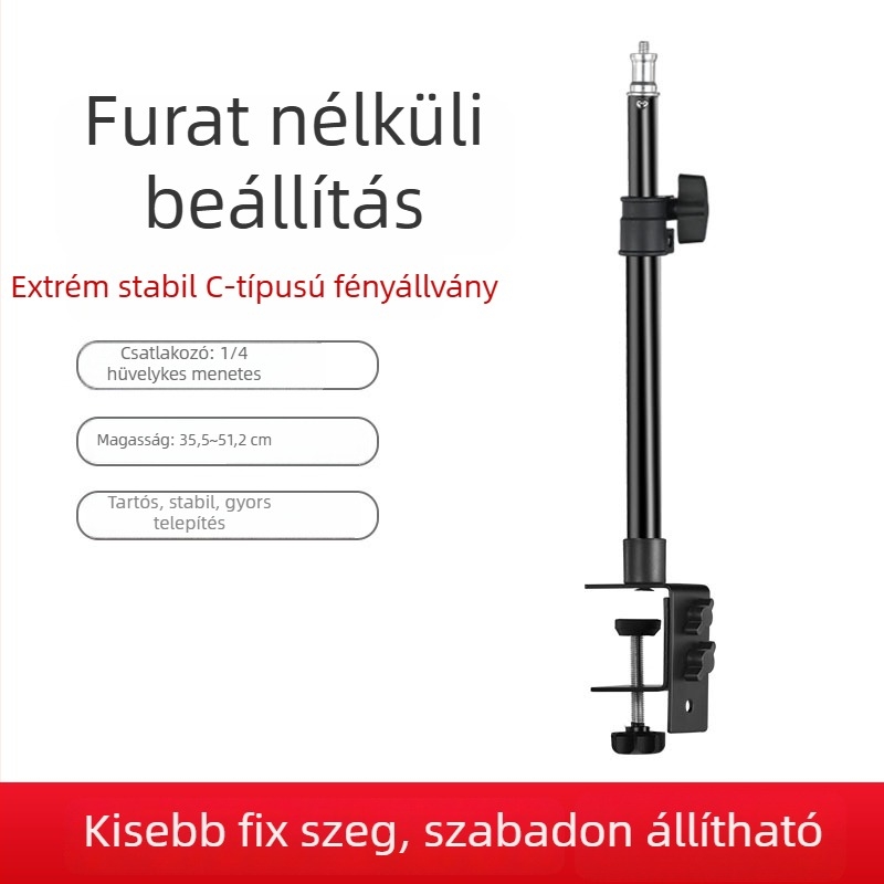 Állítható asztali fotózás állvány telefontartóval – alumínium ötvözet, Su Ben