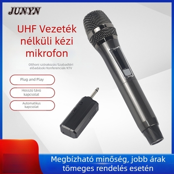 Kézben tartható dinamikus mikrofon beépített hangkártyával otthoni karaoke és színpadi előadásokhoz