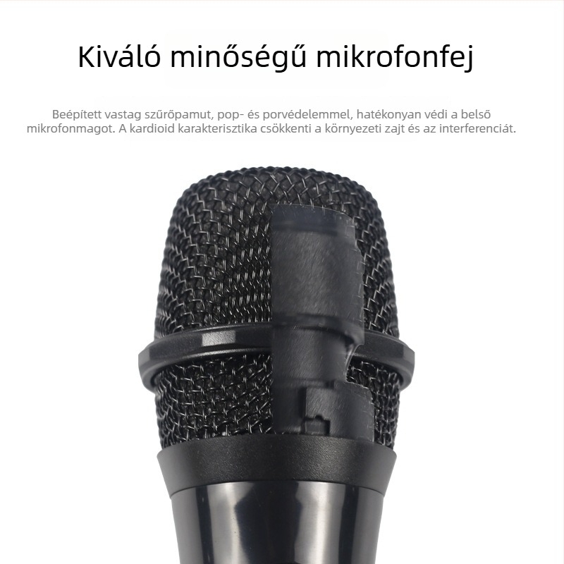 Kézben tartható dinamikus mikrofon beépített hangkártyával otthoni karaoke és színpadi előadásokhoz
