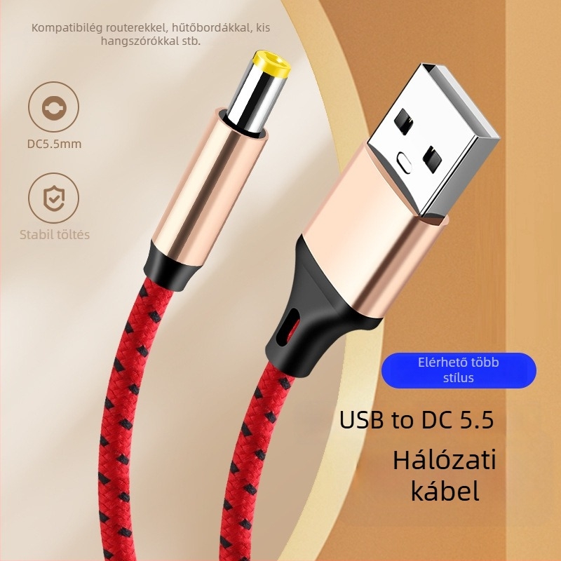 TYPE-C Dual Audio audiókábel, kötött nejlon burkolat, rézmag, kompatibilis 3,5 mm eszközökhöz