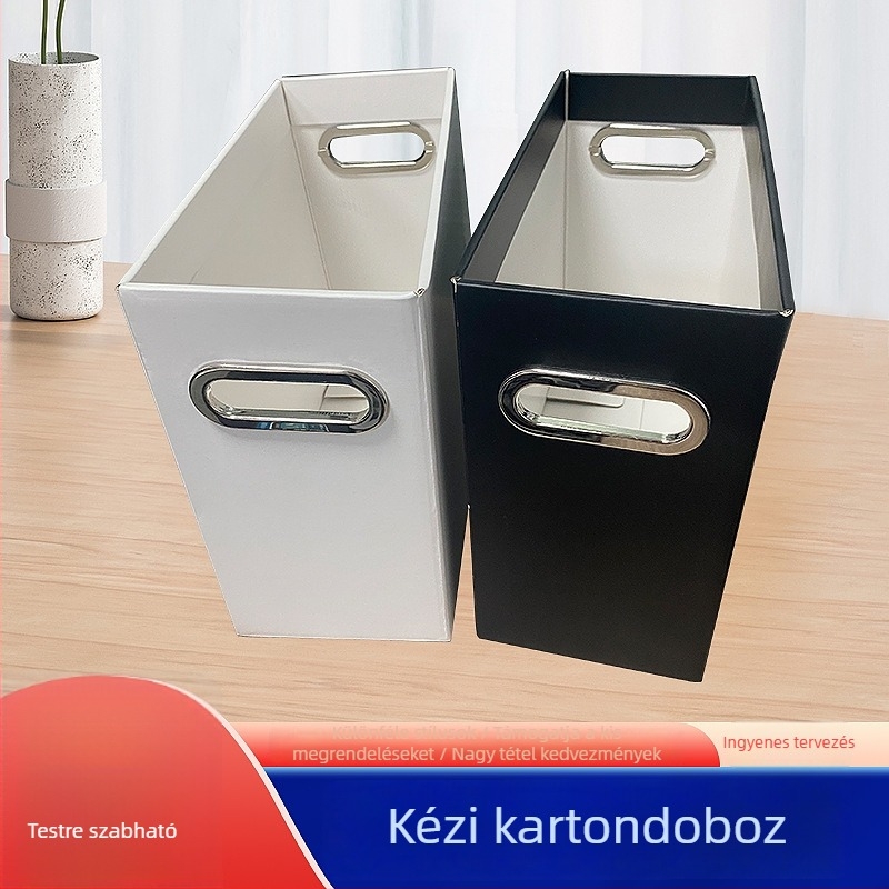 Összecsukható tárolóbox, kartonból, kapacitás 1, fedél nélküli kialakítás, rendbetételre