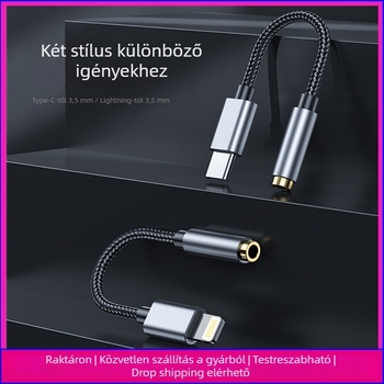 Type-C 3,5 mm DAC fülhallgató adapter mobiltelefonokhoz
