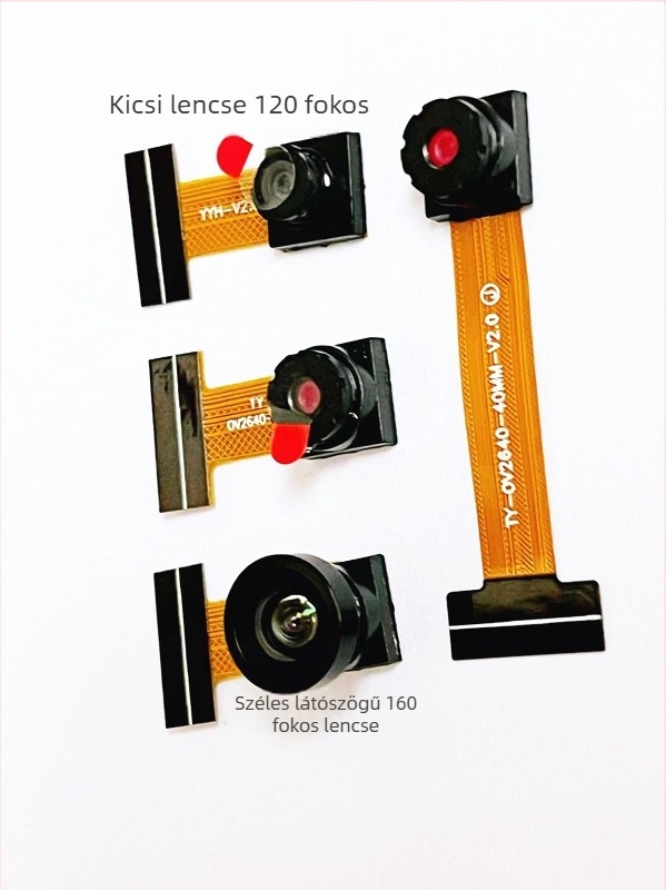 OV2640 kamera modul 2MP CMOS szenzorral, DVP interfész, ESP32 MCU, 65°/160° látómező, 1280x720 felbontás 45fps