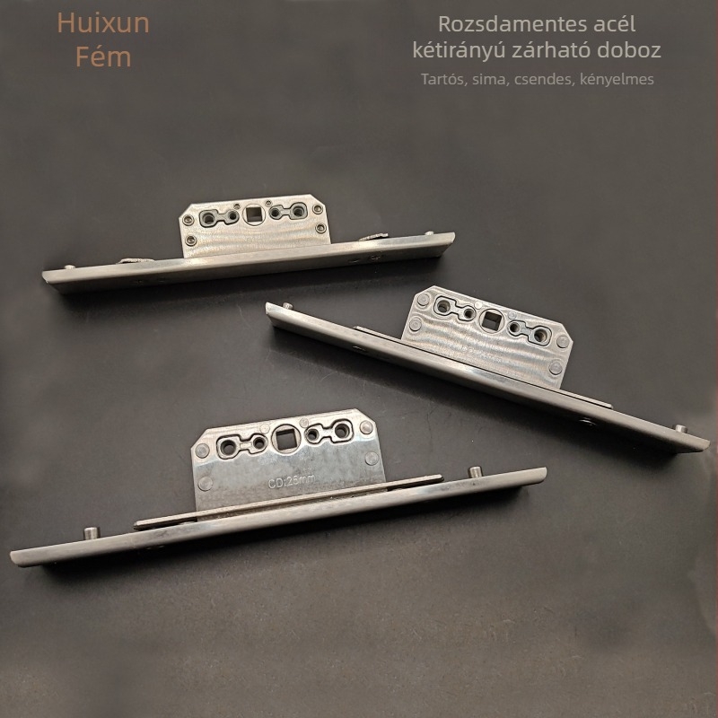 Kétirányú zárház - rozsdamentes acél/alumínium, többpontos zár, Huixun, modern minimalista stílus