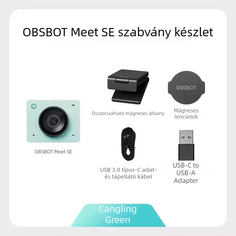 OBSBOT Meet SE 4K élő kamera USB 3.0 autofókussal, beépített mikrofonnal asztali számítógépekhez és videókonferenciákhoz (100fps)