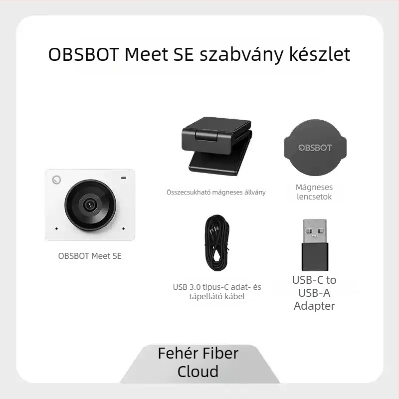 OBSBOT Meet SE 4K élő kamera USB 3.0 autofókussal, beépített mikrofonnal asztali számítógépekhez és videókonferenciákhoz (100fps)