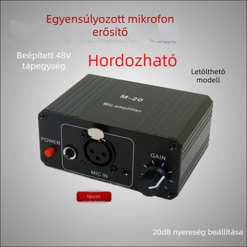 Rhythm Imagination M-20 Audió felület 48V fantomtáp kondenzátor- és dinamikus mikrofonokhoz