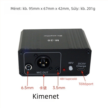 Rhythm Imagination M-20 Audió felület 48V fantomtáp kondenzátor- és dinamikus mikrofonokhoz