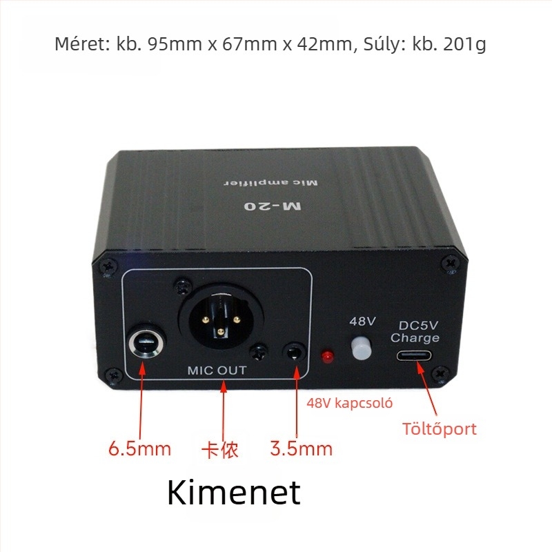 Rhythm Imagination M-20 Audió felület 48V fantomtáp kondenzátor- és dinamikus mikrofonokhoz