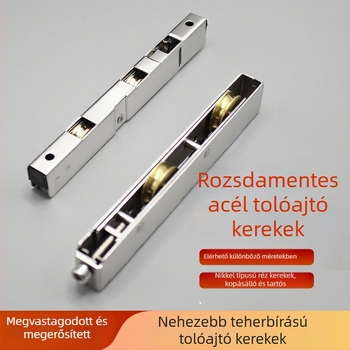 Rozsdamentes acél csúszóajtó görgő – hosszú kerék-készlet műanyag-vas- és alumínium ötvözethez, ajtókhoz és ablakokhoz