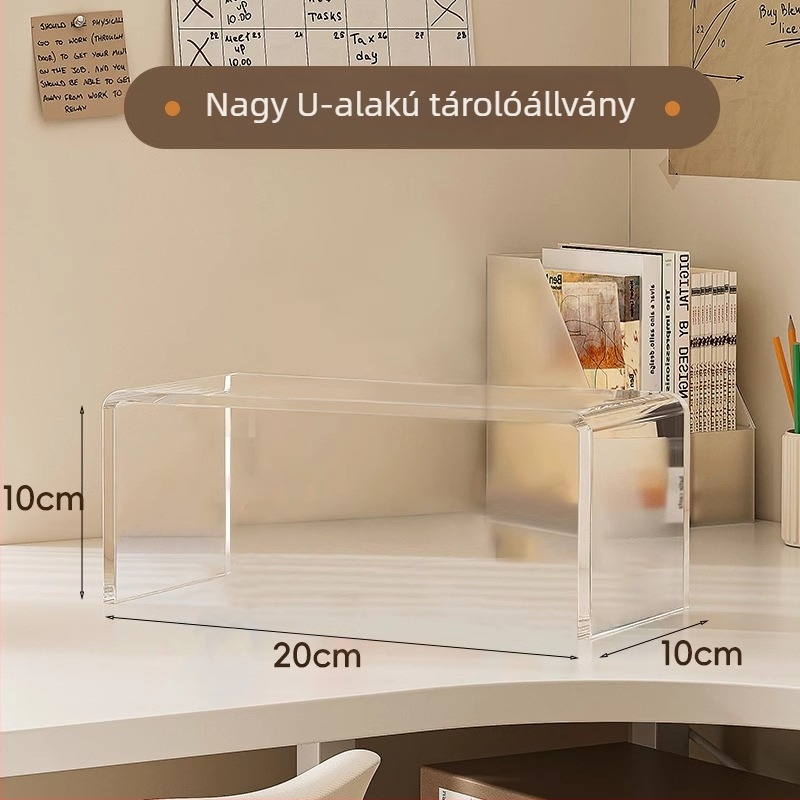 Tükör alatti szekrényre készült rétegezett tároló, fém- és műanyag összeállítás, E6990 modell, modern minimalista stílus, logónyomtatás elérhető