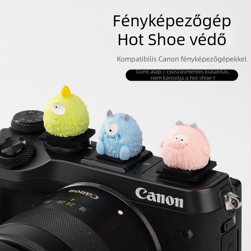 Fényképezőgép forró cipő védő sapka, dekoratív Little Monster Figurine figurka, kompatibilis Canon R50/R10/R7 (Márka: minifoto; Termékkód: Little Monster Figurine; Kompatibilitás: Canon R50/R10/R7)