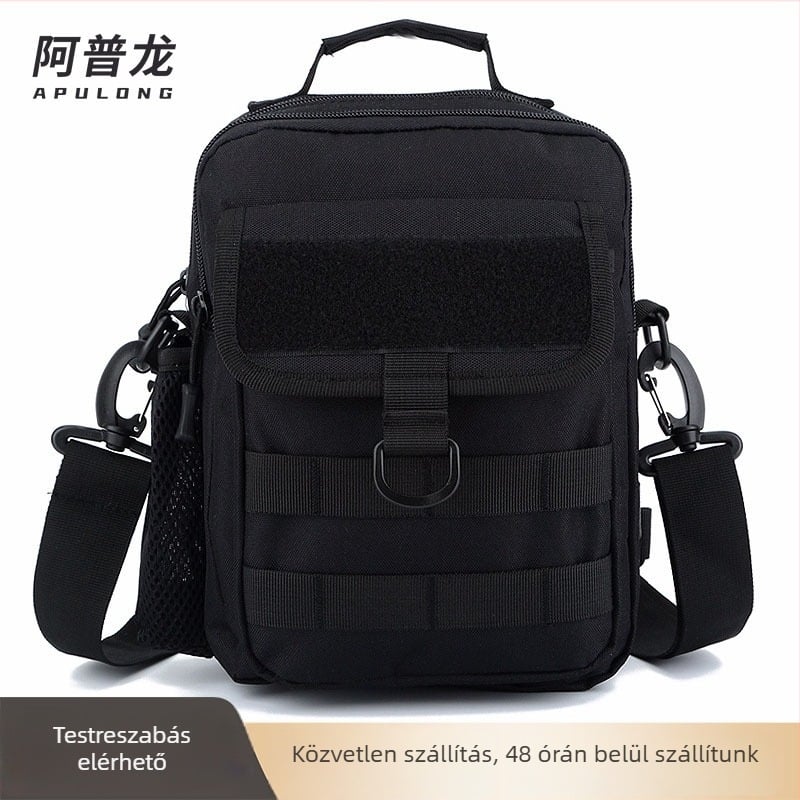 Férfiak számára kültéri taktikai válltáska – kamuflázs mintázatú nylon, lélegző, vízálló, kopásálló, ergonómikus hátsó panel