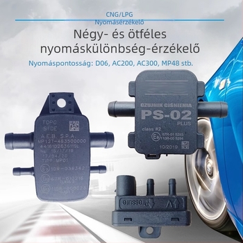 Differenciális nyomásérzékelő LPG/CNG jármű gázrendszeréhez, modell D06 AC300, 4 vezető / 5 vezető