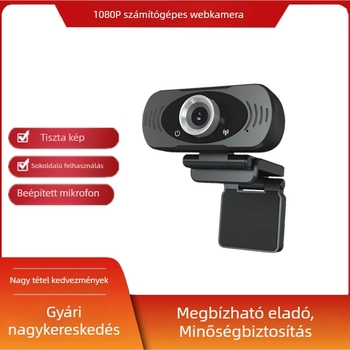 HD USB webkamera beépített mikrofonnal, 2 MP szenzor, 1600x1200 felbontás, 30 FPS, USB 2.0, asztali számítógépekhez és notebookokhoz