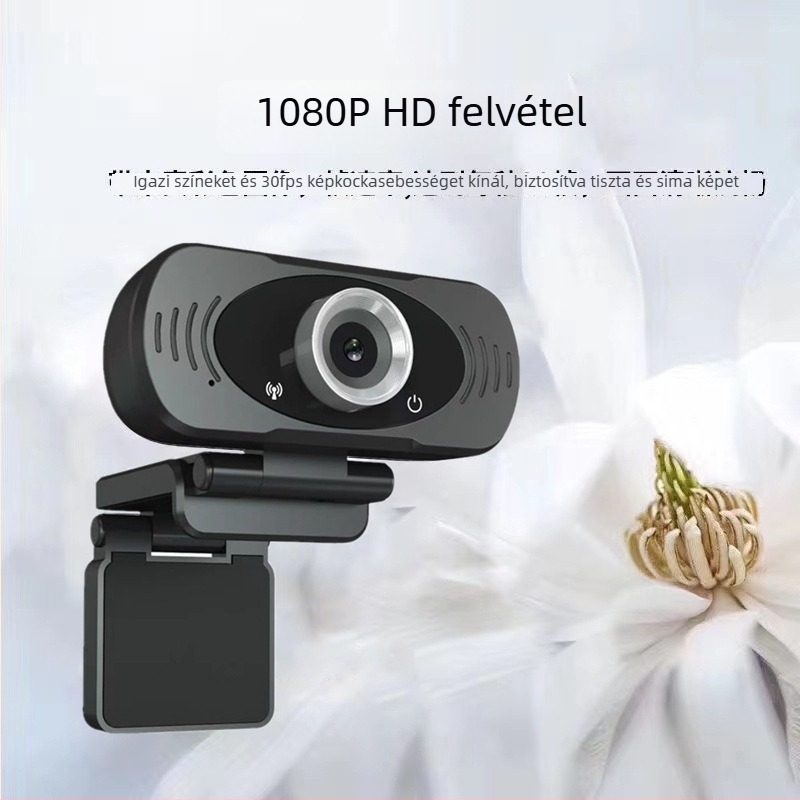 HD USB webkamera beépített mikrofonnal, 2 MP szenzor, 1600x1200 felbontás, 30 FPS, USB 2.0, asztali számítógépekhez és notebookokhoz