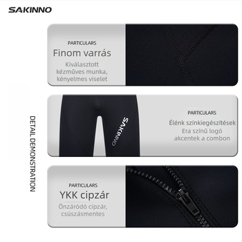 Sharkcono Neopren egyrészes búvárruha hosszú ujjúval és hosszú lábszárúval – melegen tart, uniszex, merüléshez