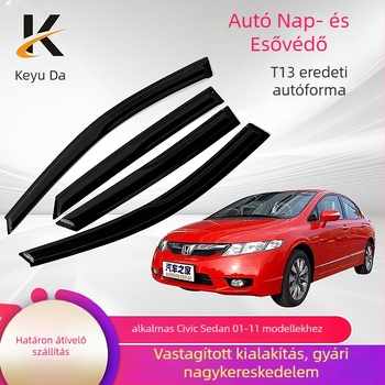 Keyuda akril esővédő Civic szedánhoz (2006-2011) – ragasztós telepítés – 4 darabos készlet