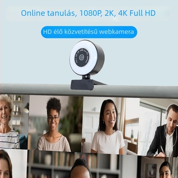 Asztali számítógéphez tervezett webkamera, 1920x1080, 30FPS, USB 2.0, beépített mikrofon, illesztőprogram nélküli