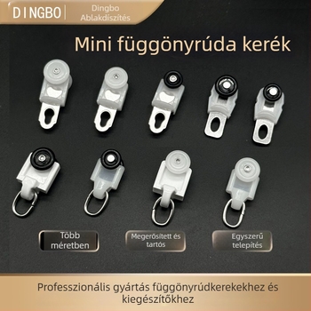 Függöny sín görgőkészlet — műanyag és rozsdamentes acél, testreszabható, modern minimalista stílus