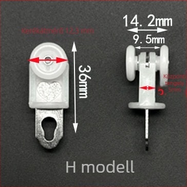 Függöny sín görgőkészlet — műanyag és rozsdamentes acél, testreszabható, modern minimalista stílus