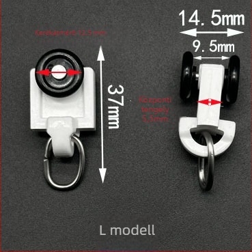 Függöny sín görgőkészlet — műanyag és rozsdamentes acél, testreszabható, modern minimalista stílus