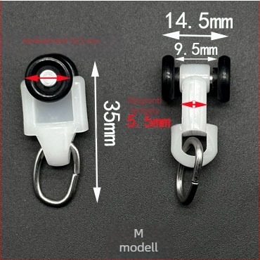 Függöny sín görgőkészlet — műanyag és rozsdamentes acél, testreszabható, modern minimalista stílus