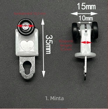 Függöny sín görgőkészlet — műanyag és rozsdamentes acél, testreszabható, modern minimalista stílus