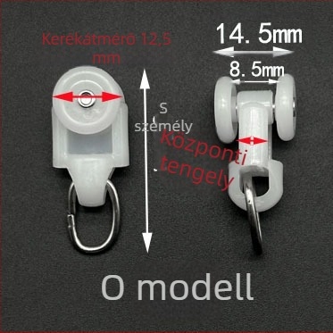 Függöny sín görgőkészlet — műanyag és rozsdamentes acél, testreszabható, modern minimalista stílus